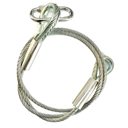 Cable de Seguridad de Acero Inoxidable con Gancho, 1Mt Largo, 5mm Diametro, Soporte 50Kg SW-03 Kupo