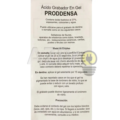 Acido Grabador En Gel 12 Gramos Proddensa Economía E Industria > Productos Médicos Equipo Médico