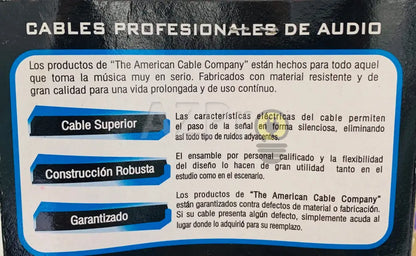 Cable De Audio Plug Rca A 6.3 Ts 3Mt 10P Rcap American Electrónica > Equipos Para Escenario