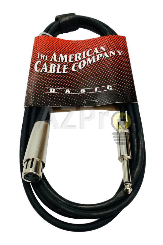 Cable Microfono Xlr Hembra A Plug 6.3 3Mt 10P American Electrónica > Audio Equipos Para Escenario