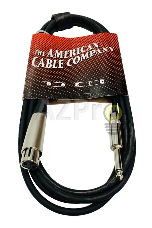 Cable Microfono Xlr Hembra A Plug 6.3 3Mt 10P American Electrónica > Audio Equipos Para Escenario
