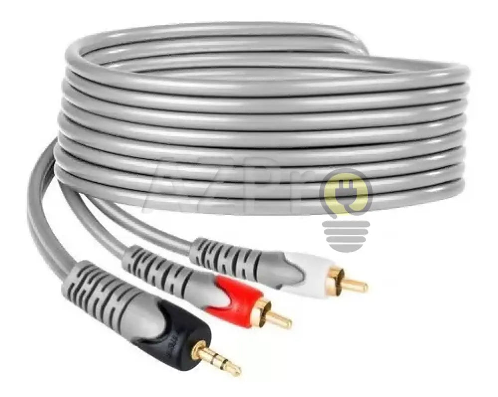 Cable Reforzado Plug 3.5Mm A 2 Rca 1.8 Mt Teatro Steren Electrónica > Audio Equipos Para Escenario