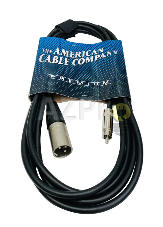 Cable Xlr Macho A Rca 3Mt 10P Premium Xlrm-Rc American Electrónica > Audio Equipos Para Escenario