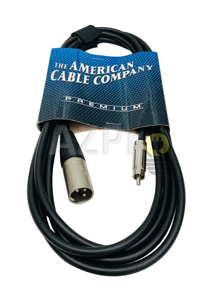 Cable Xlr Macho A Rca 3Mt 10P Premium Xlrm-Rc American Electrónica > Audio Equipos Para Escenario