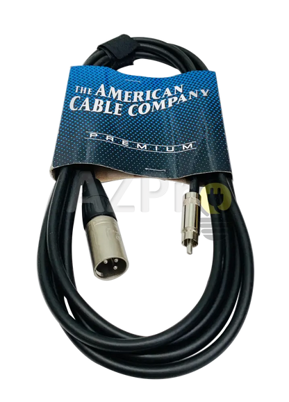 Cable Xlr Macho A Rca 3Mt 10P Premium Xlrm-Rc American Electrónica > Audio Equipos Para Escenario