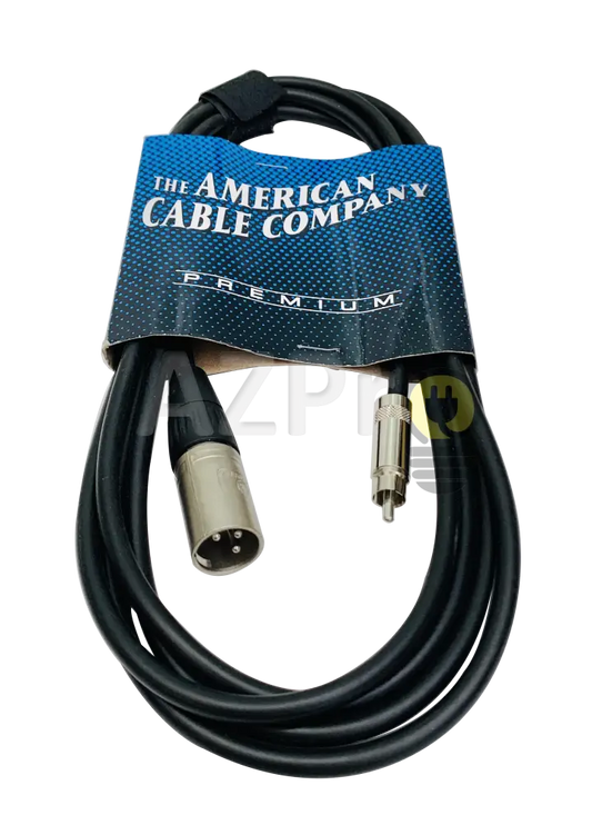 Cable Xlr Macho A Rca 3Mt 10P Premium Xlrm-Rc American Electrónica > Audio Equipos Para Escenario