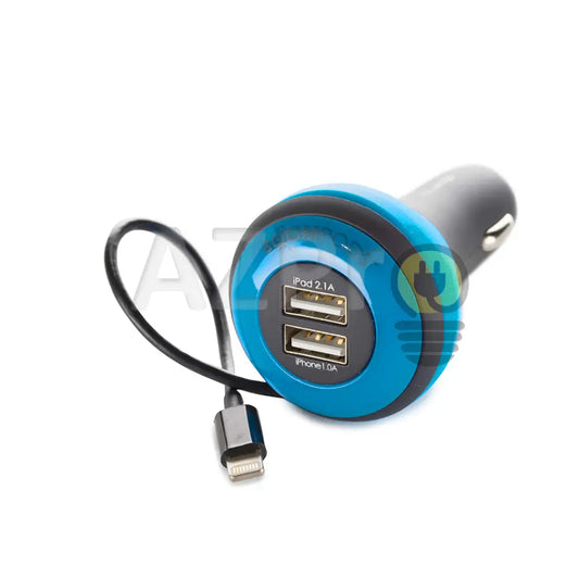 Cargador Auto Usb 3 Salidas Azul Car Charger Boompods Electrónica > Audio Equipos Para Escenario