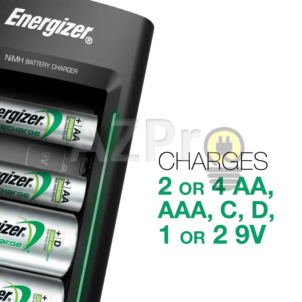 Cargador Pilas Baterias Recargables Aa Aaa 9V C D Energizer Electrónica > Audio Equipos Para