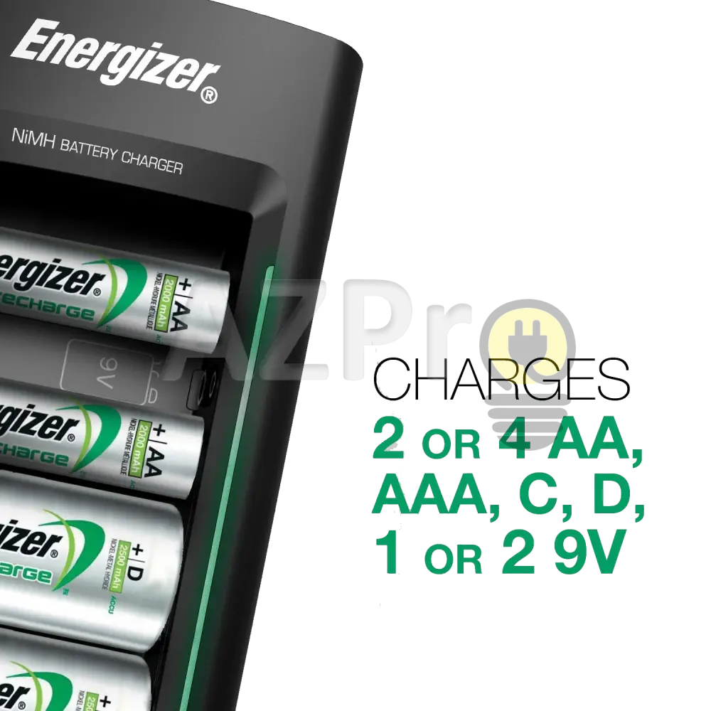 Cargador Pilas Baterias Recargables Aa Aaa 9V C D Energizer Electrónica > Audio Equipos Para