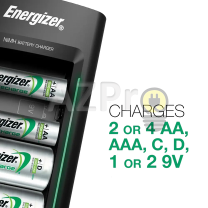 Cargador Pilas Baterias Recargables Aa Aaa 9V C D Energizer Electrónica > Audio Equipos Para