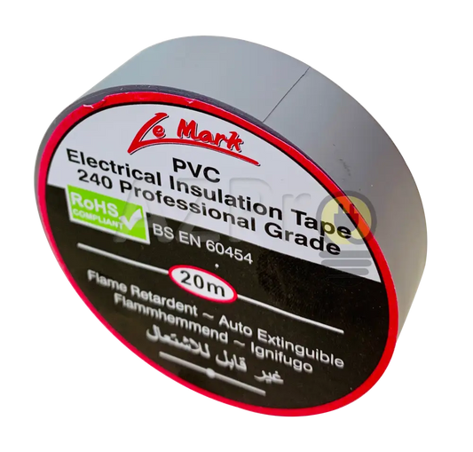 Cinta Aislante Electrica Pvc Aislar 19 Milimetros Mm X 20 Metros Mt Adhesiva Gris Lemark Electrónica