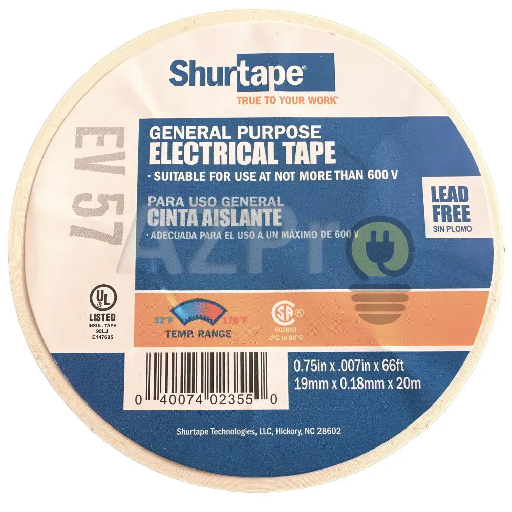 Cinta De Aislar Electrica Pvc Aislante 19Mm X 20Mt Blanca Shurtape Electrónica > Audio Equipos Para