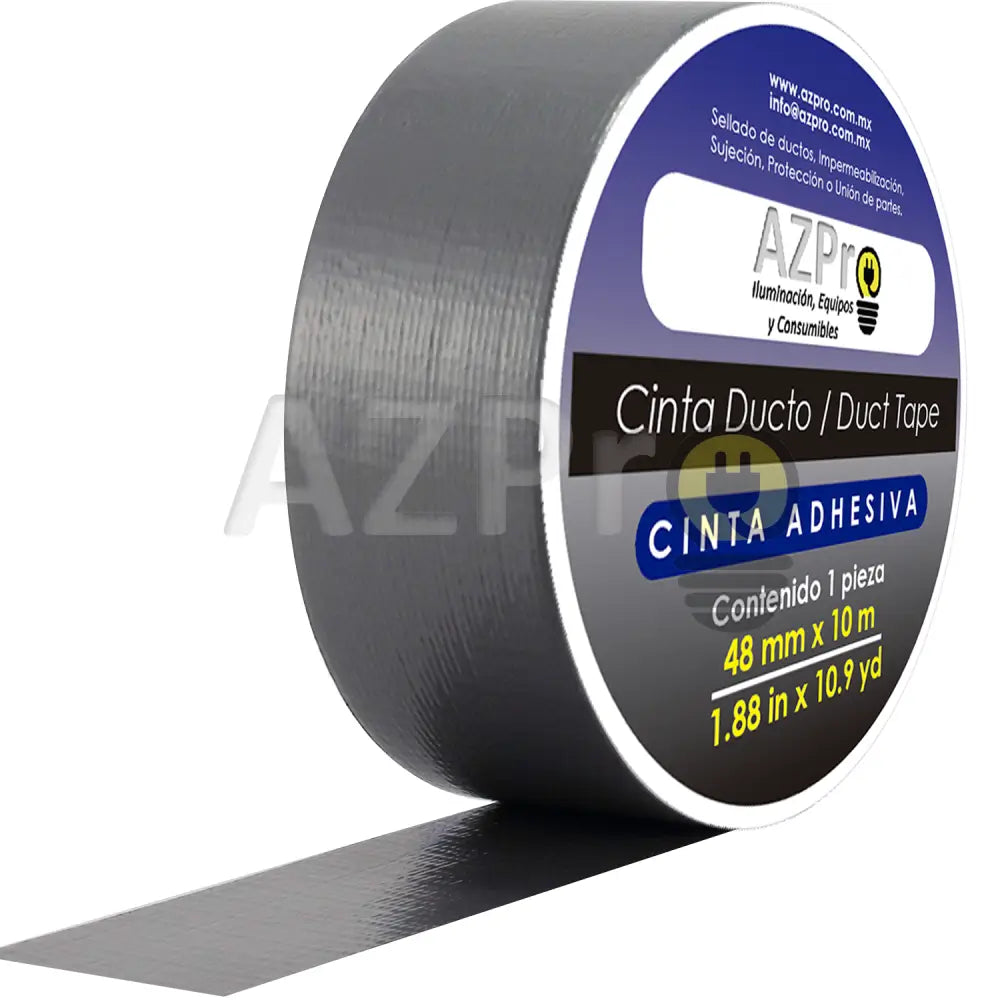 Cinta Ducto 2 Pulgadas (48 Milimetros Mm) X 10 Metros Mt Duct Tape Azpro Electrónica > Audio Equipos