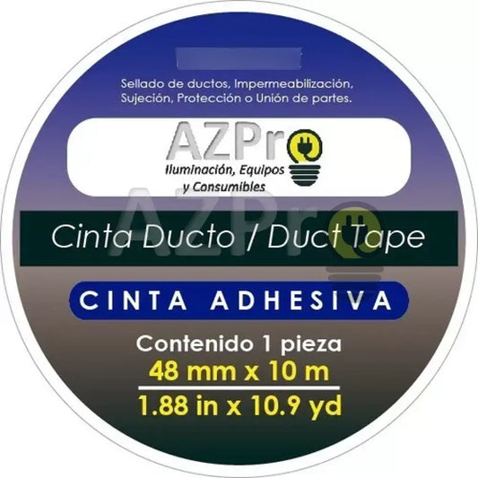 Cinta Ducto 2 Pulgadas (48 Milimetros Mm) X 10 Metros Mt Duct Tape Azpro Electrónica > Audio Equipos