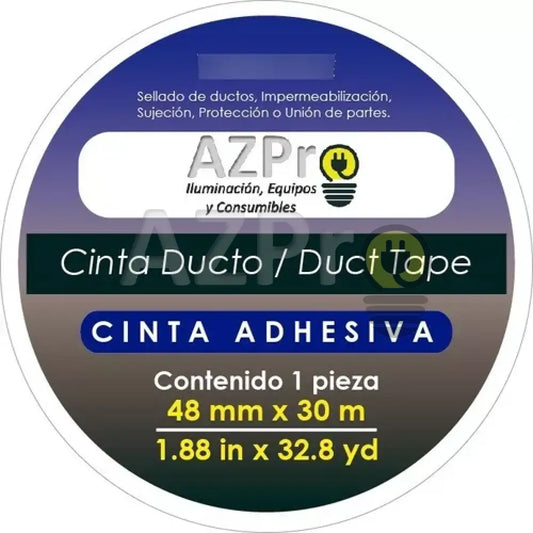 Cinta Ducto 2 Pulgadas (48 Milimetros Mm) X 30 Metros Mt Duct Tape Azpro Electrónica > Audio Equipos