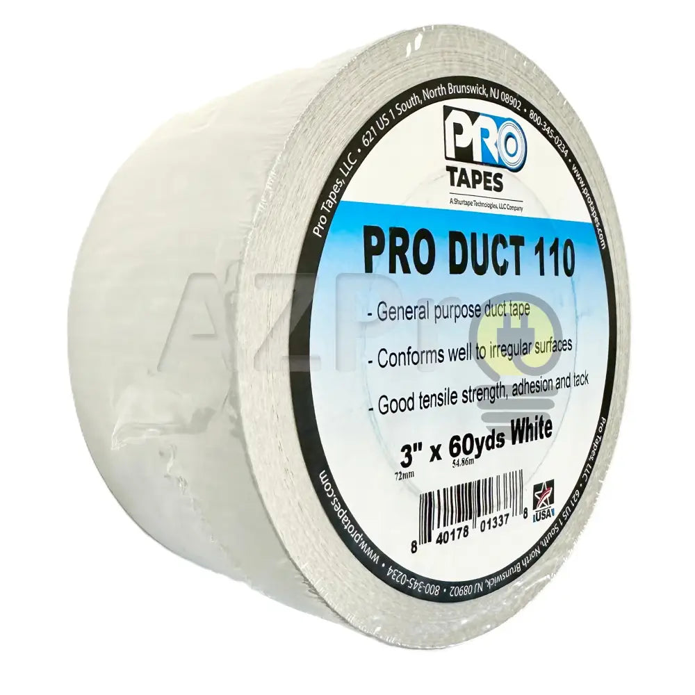 Cinta Ducto 3 Pulgadas (72mm) x 54 Metros Duct Tape Blanca PRO110WH3 Protapes - Electrónica > Audio > Equipos para