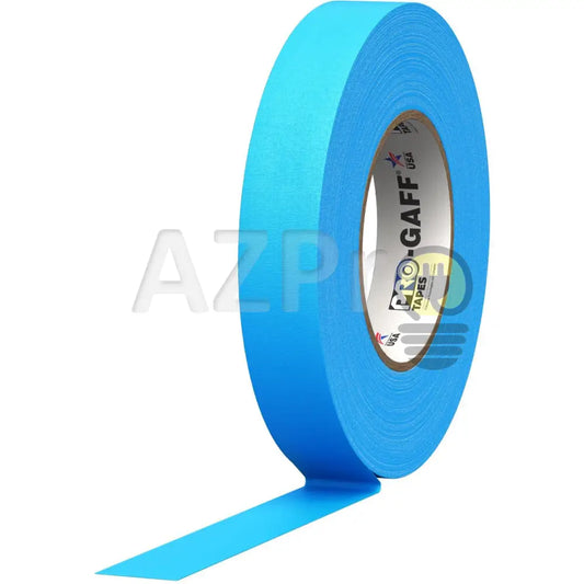 Cinta Gaffer Tape Fluorescente 1 Pulgada (24 Milimetros mm) X 46 Metros Mt Azul GAFF1FLBL Protapes Progaff Electrónica