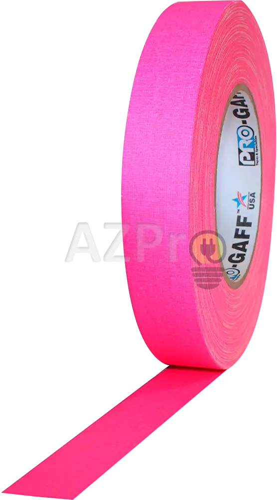 Cinta Gaffer Tape Fluorescente 1 Pulgada (24 Milimetros Mm) X 46 Metros Mt Rosa Protapes Progaff