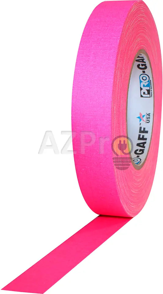 Cinta Gaffer Tape Fluorescente 1 Pulgada (24 Milimetros Mm) X 46 Metros Mt Rosa Protapes Progaff