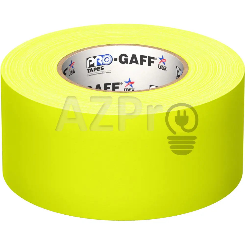 Cinta Gaffer Tape Fluorescente 3 Pulgadas (72 Milimetros Mm) X 46 Metros Mt Amarillo GAFF3FLYW Protapes Progaff