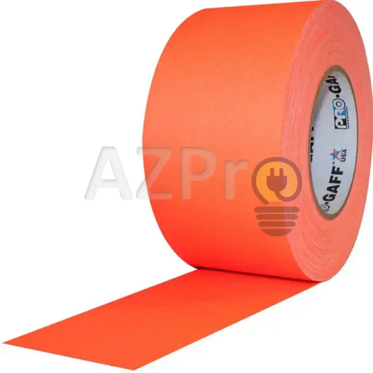 Cinta Gaffer Tape Fluorescente 3 Pulgadas (72 Milimetros Mm) X 46 Metros Mt Naranja GAFF3FLOG Protapes Progaff