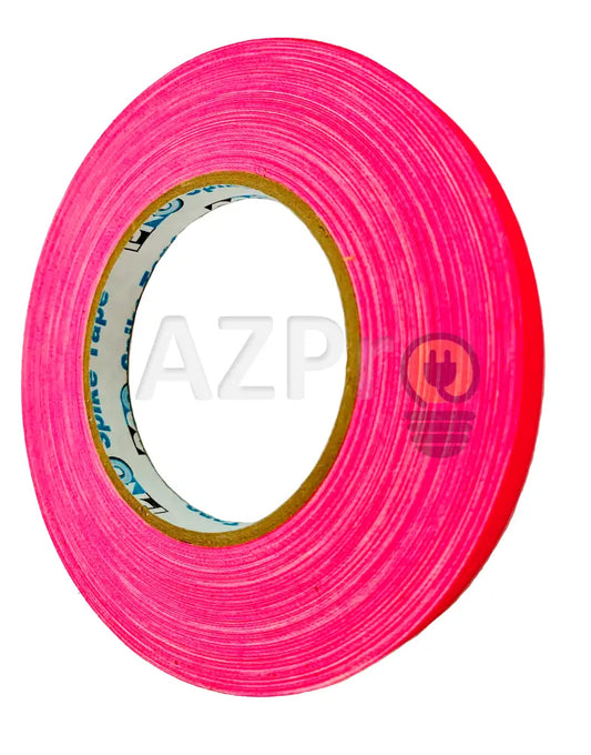 Cinta Gaffer Tape Fluorescente Spike 1/2 Pulgada (12 Milimetros Mm) X 41 Metros Mt Rosa Protapes