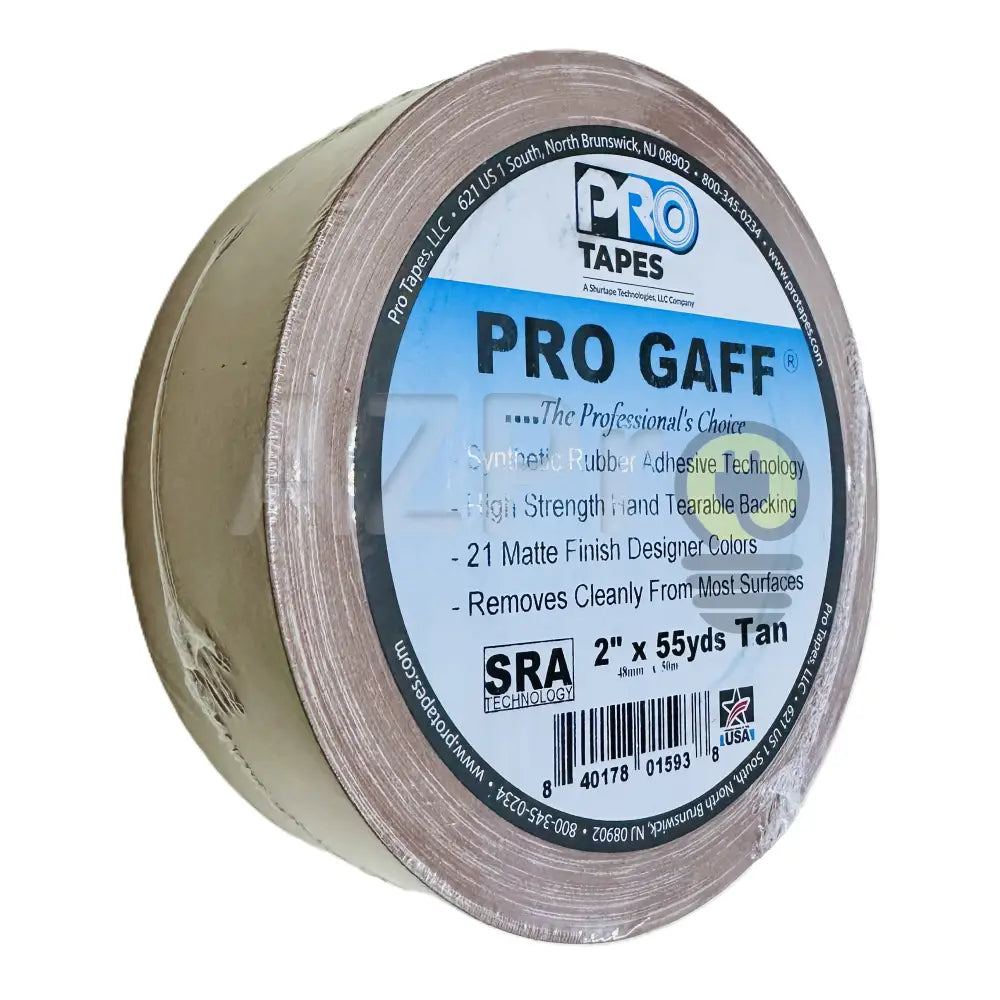 Cinta Gaffer Tape Mate 2 Pulgadas (48 Milimetros Mm) X 55 Metros Mt Beige GAFF2TAN Protapes Progaff Electrónica > Audio