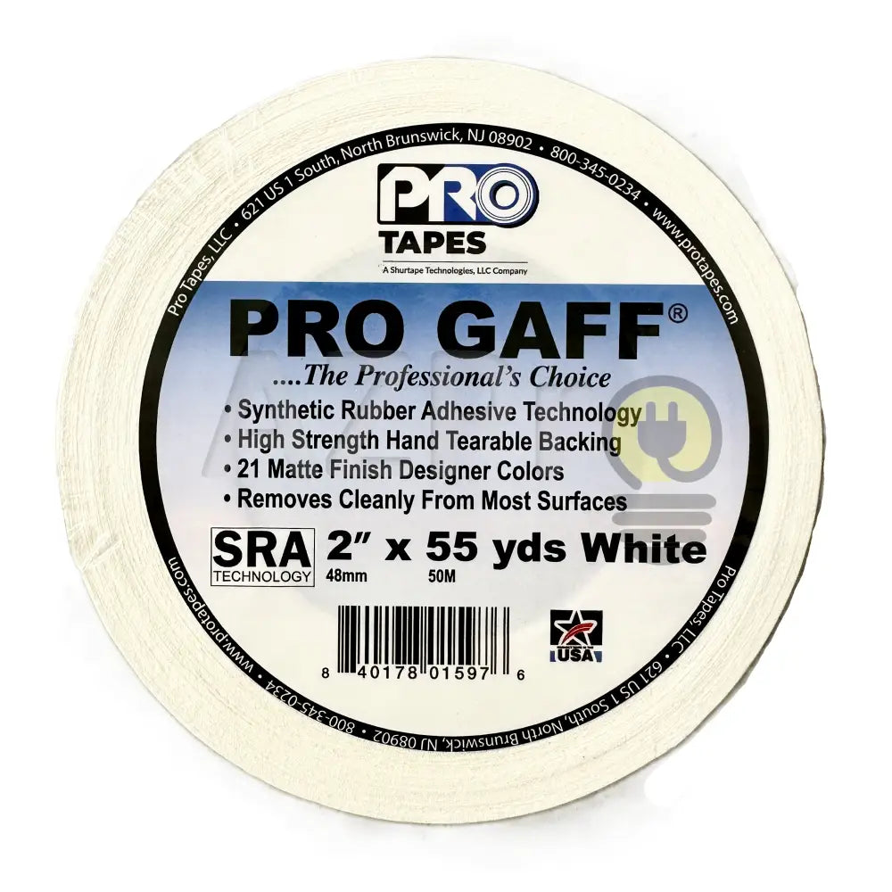 Cinta Gaffer Tape Mate 2 Pulgadas (48 Milimetros Mm) X 50 Metros Mt Blanca GAFF2CLW Protapes Progaff - Electrónica >