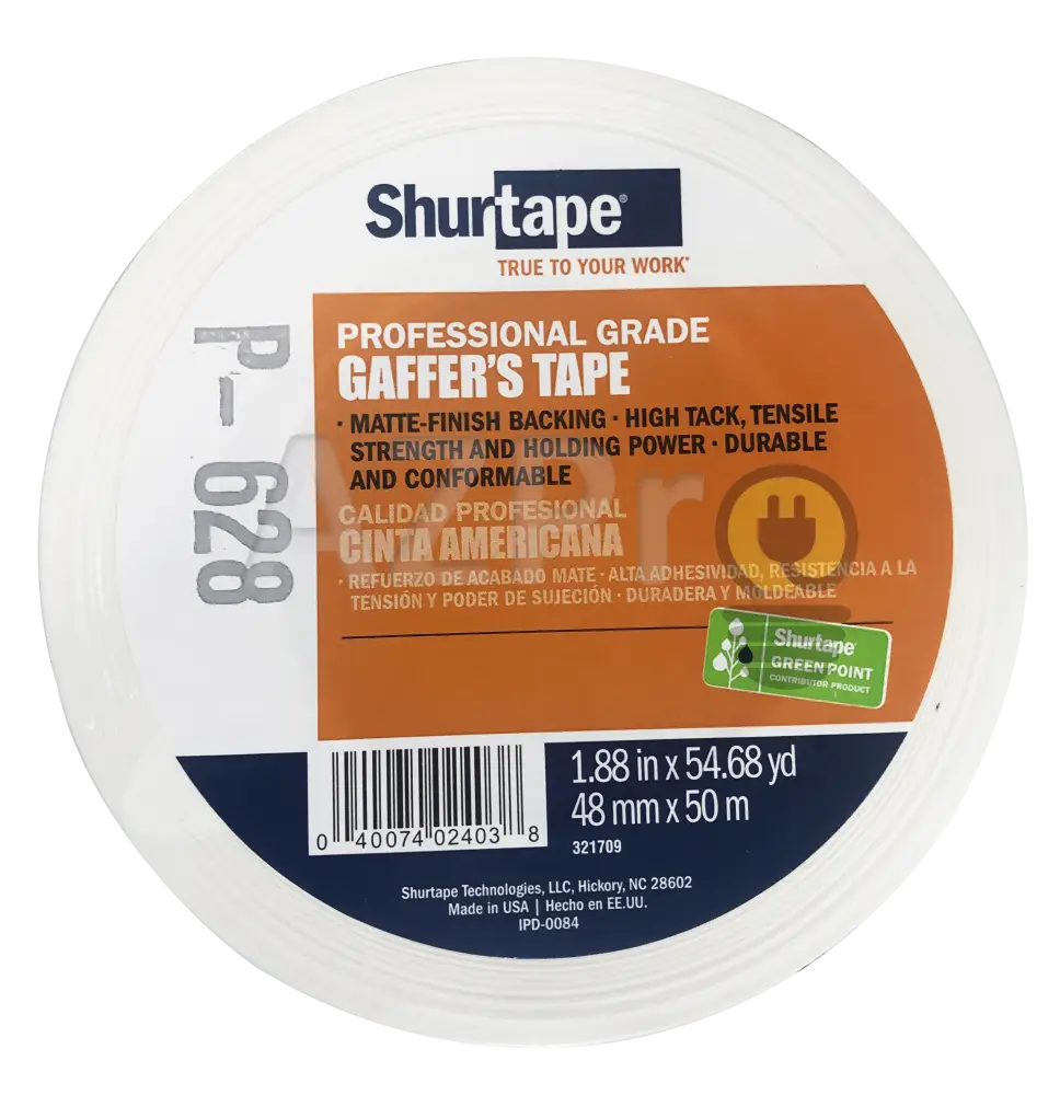 Cinta Gaffer Tape Mate 2 Pulgadas (48 Milimetros Mm) X 55 Metros Mt Blanco Shurtape Electrónica >