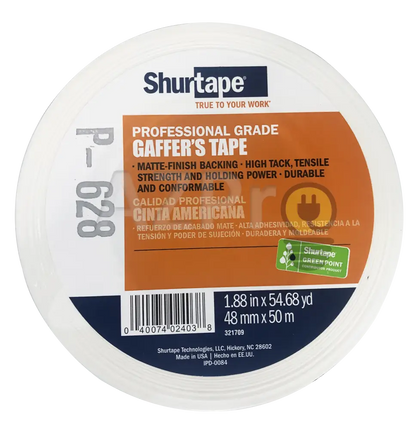 Cinta Gaffer Tape Mate 2 Pulgadas (48 Milimetros Mm) X 55 Metros Mt Blanco Shurtape Electrónica >