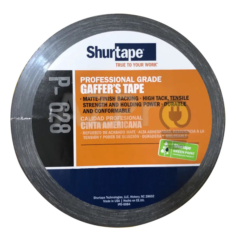 Cinta Gaffer Tape Mate 2 Pulgadas (48 Milimetros Mm) X 55 Metros Mt Negro Shurtape Electrónica >