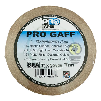 Cinta Gaffer Tape Mate 3 Pulgadas (72 Milimetros Mm) X 50 Metros Mt Beige GAFF3TAN Protapes Progaff Electrónica > Audio
