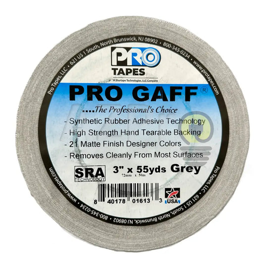 Cinta Gaffer Tape Mate 3 Pulgadas (72 Milimetros Mm) X 50 Metros Mt Gris GAFF3GR Protapes Progaff - Electrónica > Audio