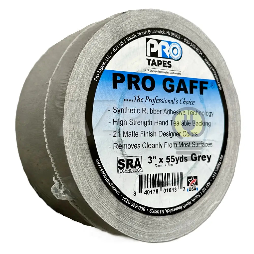 Cinta Gaffer Tape Mate 3 Pulgadas (72 Milimetros Mm) X 50 Metros Mt Gris GAFF3GR Protapes Progaff - Electrónica > Audio
