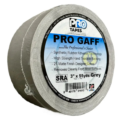 Cinta Gaffer Tape Mate 3 Pulgadas (72 Milimetros Mm) X 50 Metros Mt Gris GAFF3GR Protapes Progaff - Electrónica > Audio