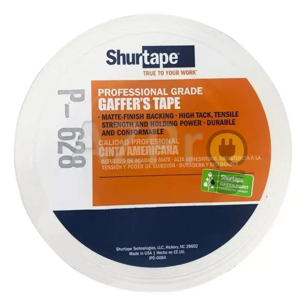 Cinta Gaffer Tape Mate 3 Pulgadas (72 Mm) X 50 Mt Blanco Shurtape Electrónica > Audio Equipos Para