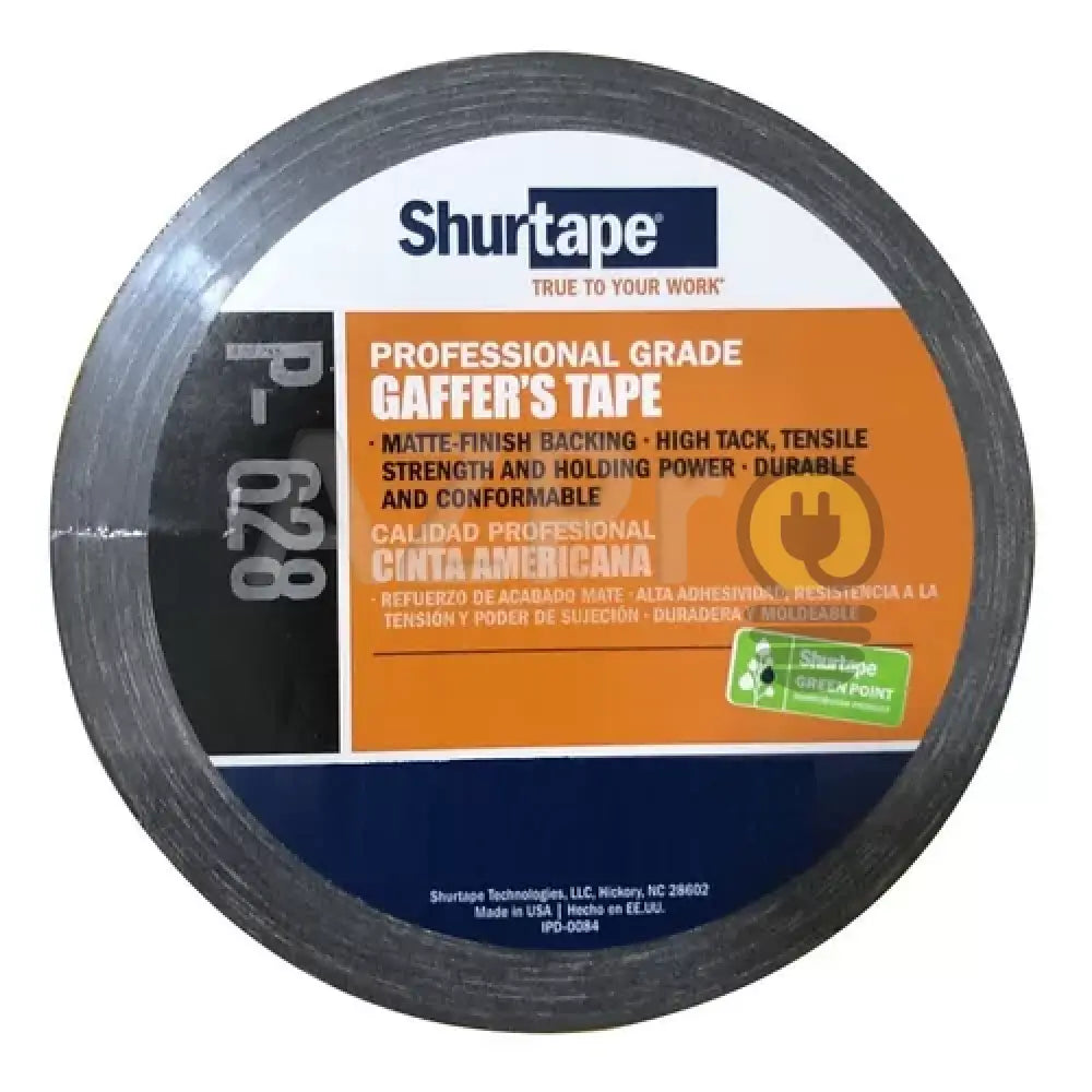 Cinta Gaffer Tape Mate 3 Pulgadas (72 Mm) X 50 Mt Negro Shurtape Electrónica > Audio Equipos Para