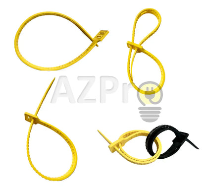 Cinturon Sujetador y Organizador de cables Amarillo CT-20-YW Cord-Tie - Electrónica > Audio > Equipos para escenario