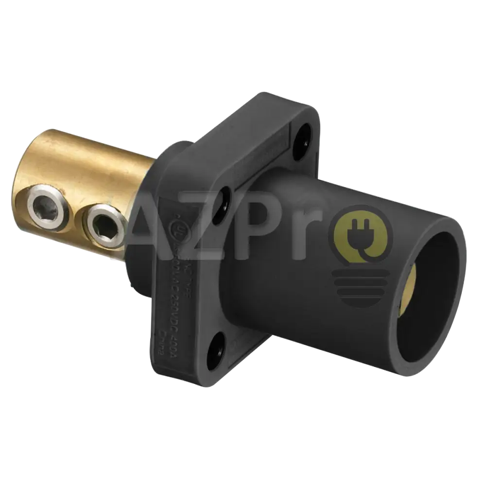 Conector Camlock Double Set Chasis Macho 400 Amperes Amp Hblmr Negro Hubbell Electrónica > Audio