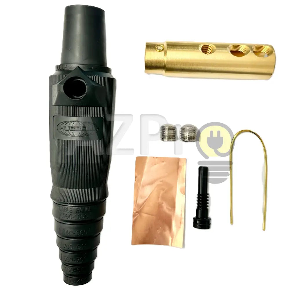 Conector Camlock Linea Hembra Cable 300 - 400 Amperes Amp Hbl400F Negro Hubbell Electrónica >