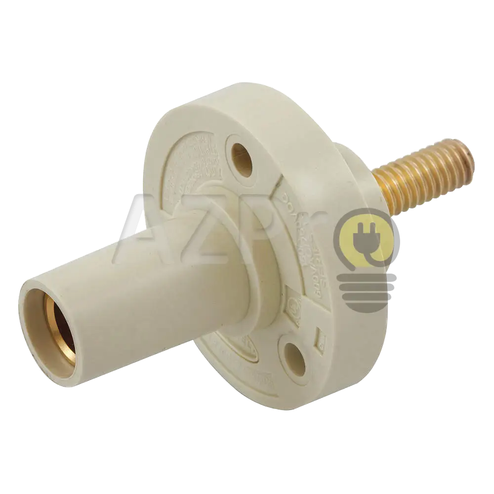 Conector Camlock Mini Tornillo Hembra 150 Amperes Amp Hbl15Frs Blanco Hubbell Electrónica > Audio