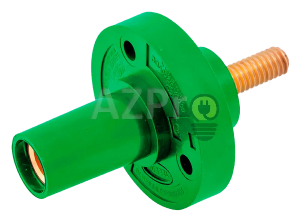 Conector Camlock Mini Tornillo Hembra 150 Amperes Amp Hbl15Frs Verde Hubbell Electrónica > Audio