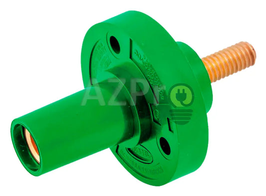 Conector Camlock Mini Tornillo Hembra 150 Amperes Amp Hbl15Frs Verde Hubbell Electrónica > Audio