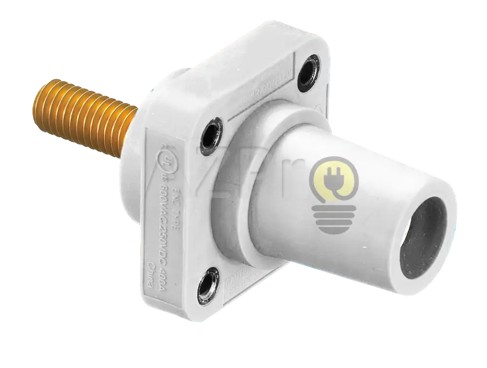 Conector Camlock Tornillo Chasis Hembra 400 Amperes Amp Hblfrs Blanco Hubbell Electrónica > Audio