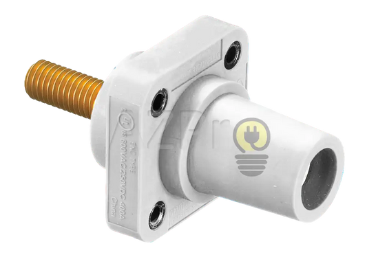 Conector Camlock Tornillo Chasis Hembra 400 Amperes Amp Hblfrs Blanco Hubbell Electrónica > Audio