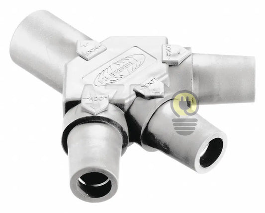 Conector Camlock Tri Tap Linea 400A 1M 3H Blanco HBLM3FW Hubbell Electrónica > Audio > Equipos para escenario