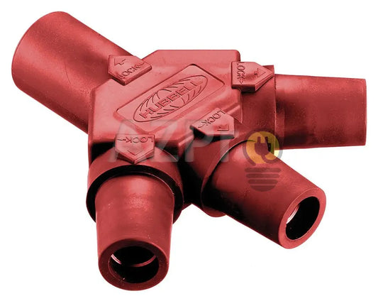 Conector Camlock Tri Tap Linea 400A 1M 3H Rojo HBLM3FR Hubbell Electrónica > Audio > Equipos para escenario