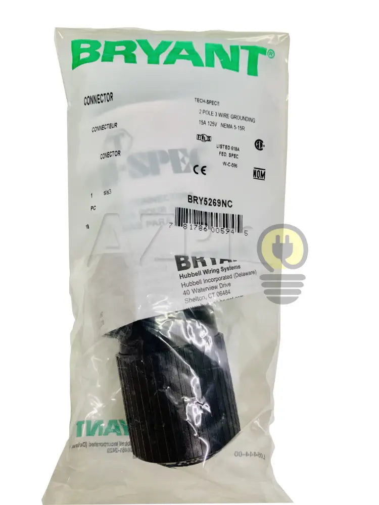 Conector Clavija Edison Hembra 15A 125V Hbl5269 5-15R Bryant Hubbell Electrónica > Audio Equipos