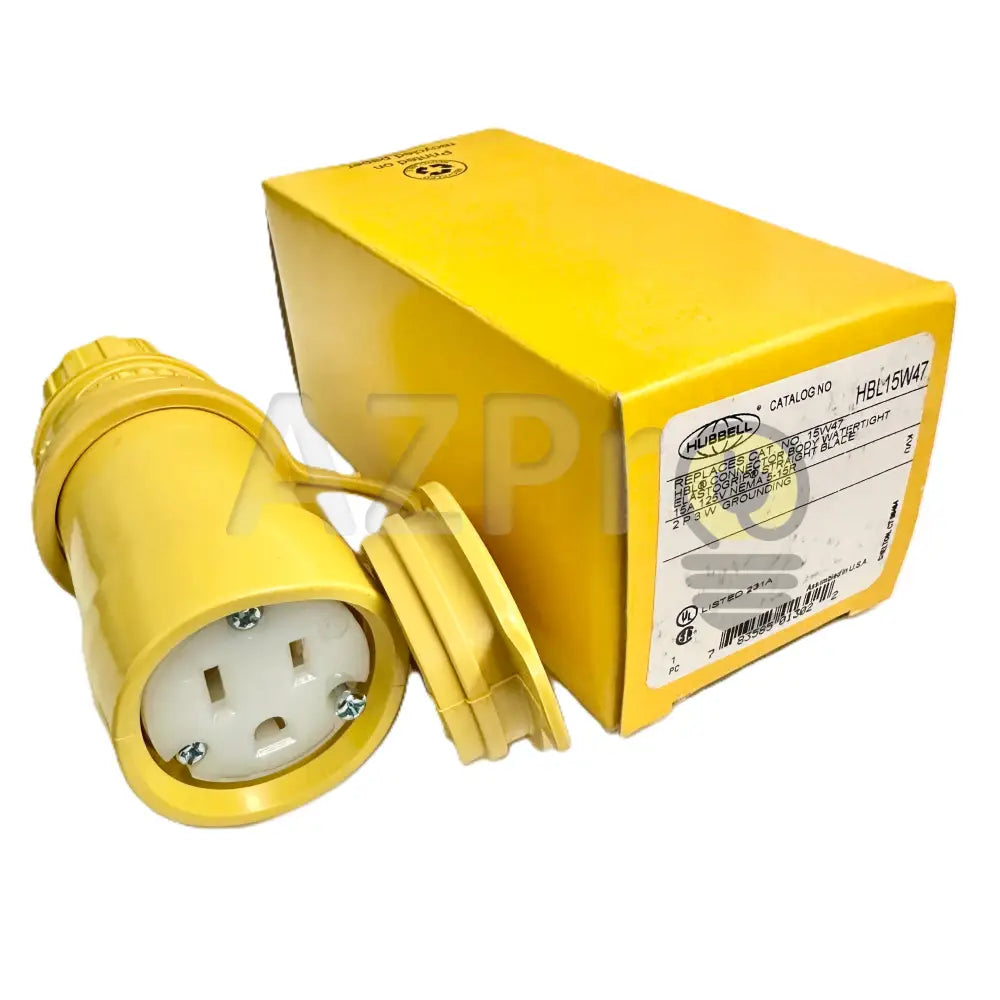 Conector Clavija Hembra Edison Agua Exterior 15a 125v 5-15R HBL15W47 Hubbell - Electrónica > Audio > Equipos para