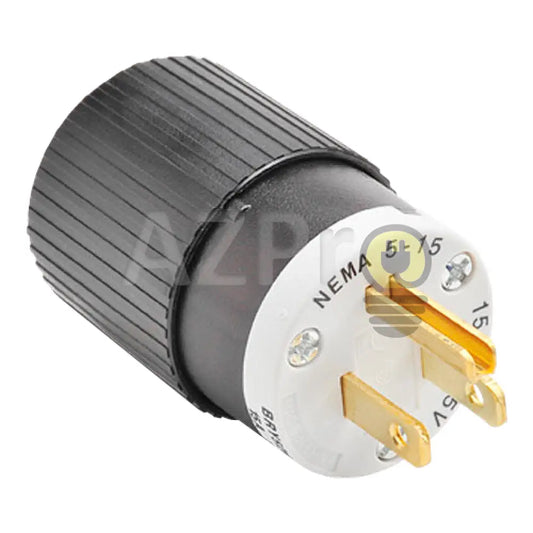 Conector Clavija Edison Macho 15A 125V 5-15P Hbl5266 Bryant Hubbell Electrónica > Audio Equipos Para
